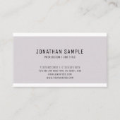 Carte De Visite Elégant design intelligent moderne Plain Professio (Devant)