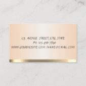 Carte De Visite Élégant Design, Moderne Bandes Or Lotus (Dos)