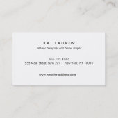 Carte De Visite Elégant design moderne Black Turquoise Stripes (Dos)