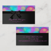 Carte De Visite Élégant, Design moderne, Bow noir (Devant / Derrière)