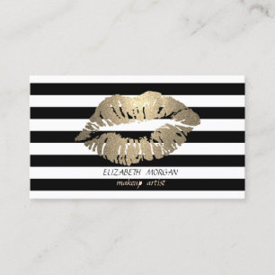 Carte De Visite Élégant Design Moderne Brillant, Bande, Lèvres, Ma