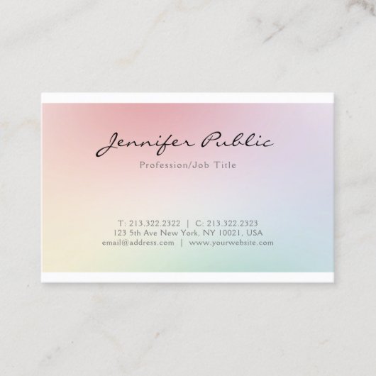 Carte De Visite Élégant Design moderne Elite Professionnel tendanc (Devant)