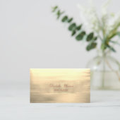 Carte De Visite Élégant Design Moderne Faux Gold Brush Stroke (Debout devant)