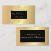Carte De Visite Élégant Design Moderne, Faux Gold, Grandes (Devant / Derrière)