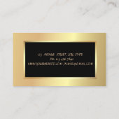 Carte De Visite Élégant Design Moderne, Faux Gold, Grandes (Dos)