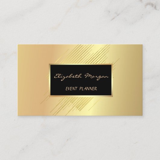 Carte De Visite Élégant Design Moderne, Faux Gold, Grandes (Devant)