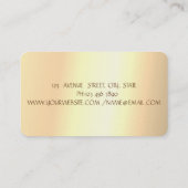 Carte De Visite Élégant Design Moderne Faux Or Gratté, Fleurs (Dos)