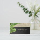 Carte De Visite Élégant design moderne, Feuille de palme (Debout devant)