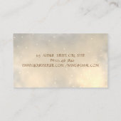 Carte De Visite Élégant Design Moderne Fleurs Or (Dos)