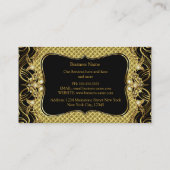 Carte De Visite Elégant design moderne Gold Noir Designer (Dos)