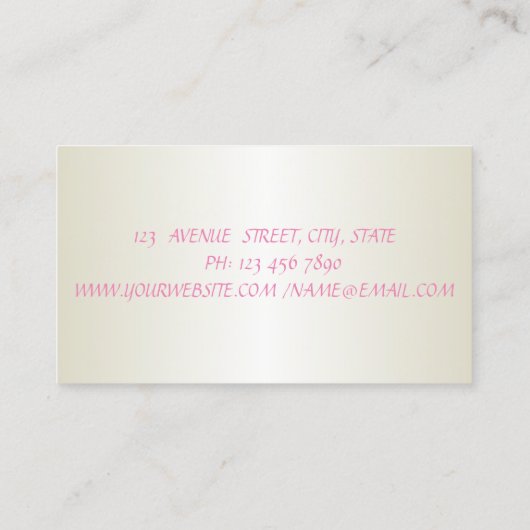 Carte De Visite Élégant Design Moderne, Lèvres (Dos)