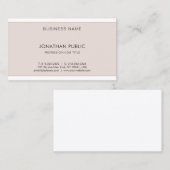 Carte De Visite Élégant Design moderne Professionnel Cool Plain Ha (Devant / Derrière)