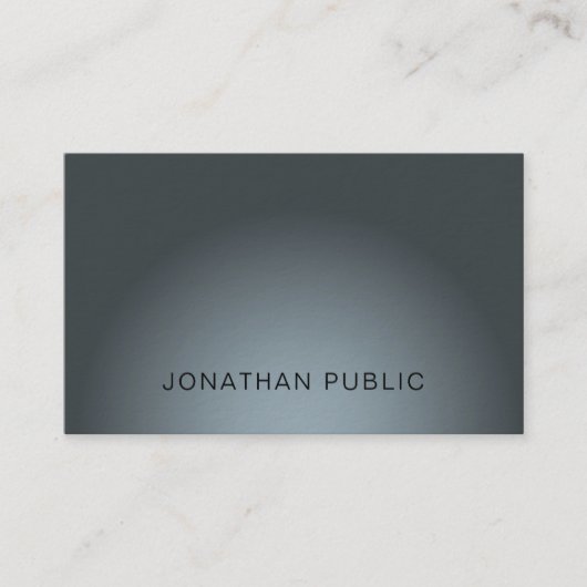 Carte De Visite Elégant Design moderne Professionnel Luxe Plain (Devant)