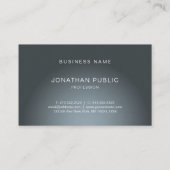 Carte De Visite Elégant Design moderne Professionnel Luxe Plain (Dos)
