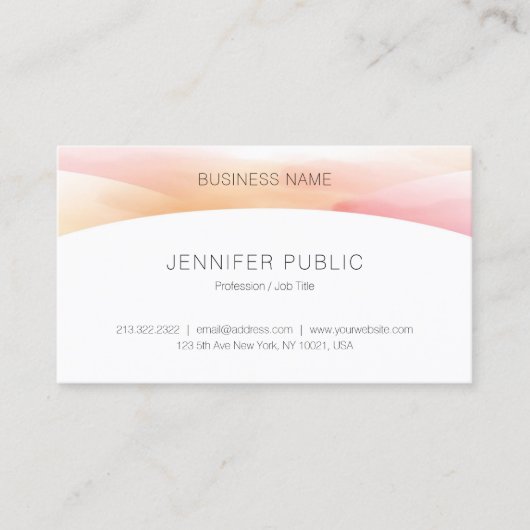 Carte De Visite Élégant design moderne simple Modèle professionnel (Devant)