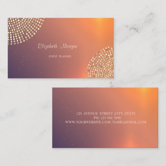 Carte De Visite Élégant Design Moderne Simple, Points (Devant / Derrière)