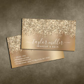 Carte De Visite Elégant design parties scintillant or maquillage &