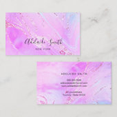 Carte De Visite élégant design pourpre (Devant / Derrière)