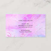 Carte De Visite élégant design pourpre (Dos)