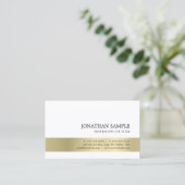 Carte De Visite Élégant design professionnel moderne look or (Debout devant)