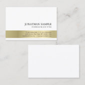 Carte De Visite Élégant design professionnel moderne look or (Devant / Derrière)
