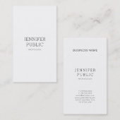 Carte De Visite Elégant Design Propre Professionnel Plain Moderne (Devant / Derrière)