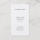 Carte De Visite Elégant Design Propre Professionnel Plain Moderne (Dos)