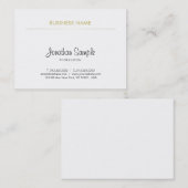 Carte De Visite Élégant Design simple manuscrit Script tendance (Devant / Derrière)