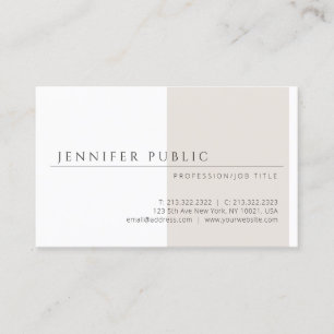 Carte De Visite Élégant design simple Modèle minimaliste modern