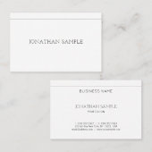 Carte De Visite Elégant Design Simple Moderne Luxe Plaine tendance (Devant / Derrière)