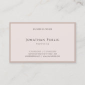 Carte De Visite Elégant Design Simple Moderne Modèle Luxe Top (Dos)