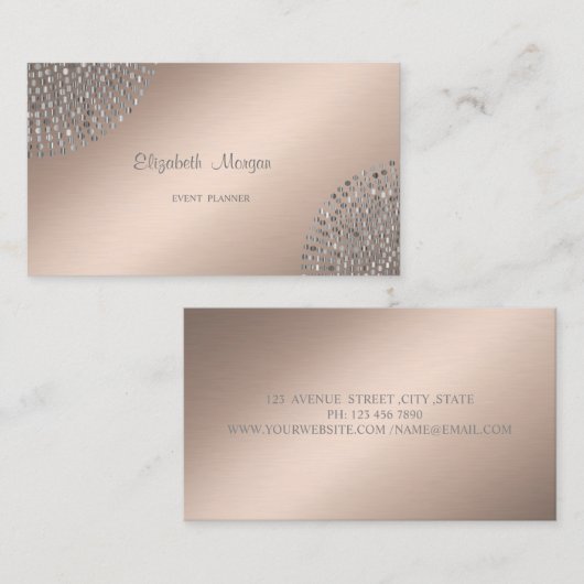 Carte De Visite Élégant Design Simple, Points (Devant / Derrière)