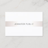 Carte De Visite Élégant Design simple Professionnel Moderne Plain (Devant)