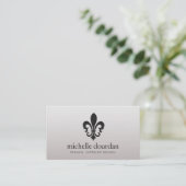 Carte De Visite Élégant designer d'intérieur français Fleur De Lis (Debout devant)