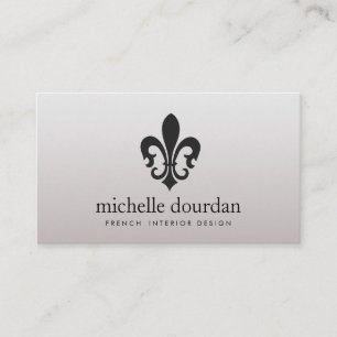 Carte De Visite Élégant designer d'intérieur français Fleur De Lis