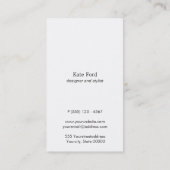 Carte De Visite Elégant Designer Style Faux Satin Taupe rayé (Dos)