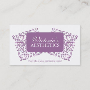 Carte de visite élégant d'esthéticien