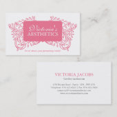 Carte de visite élégant d'esthéticien (Devant / Derrière)