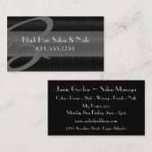 Carte de visite élégant d'esthéticien de salon de (Devant / Derrière)