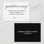Carte De Visite Elégant Devis Moderne Combien De Baby showers Jeu (Devant / Derrière)