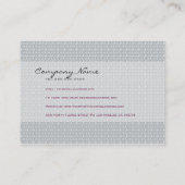 Carte De Visite Elégant Diamants blancs Motif sans couture 2 (Dos)