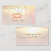 Carte De Visite Élégant Diamants brillants - Lèvres de Glitterie g (Devant / Derrière)