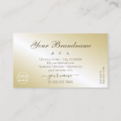 Carte De Visite Élégant Diamants brillants noir et or Ajouter un l (Dos)