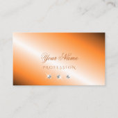 Carte De Visite Élégant Diamants Élégants En Argent Orange (Devant)
