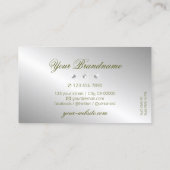 Carte De Visite Élégant Diamants Élégants Jaune Argent (Dos)