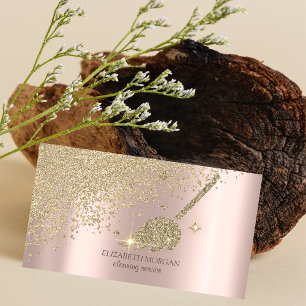 Carte De Visite Élégant Diamants Or Chambre Maid Maison de nettoya