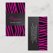 Carte de visite élégant d'impression de zèbre (Devant / Derrière)