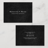Carte De Visite Élégant Directeur exécutif de Black Grey (Devant / Derrière)