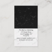 Carte De Visite Élégant do-it-yourself Monogramme, Marbre blanc et (Dos)