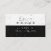 Carte De Visite Élégant do-it-yourself Nom du monogramme Info, Mar (Dos)